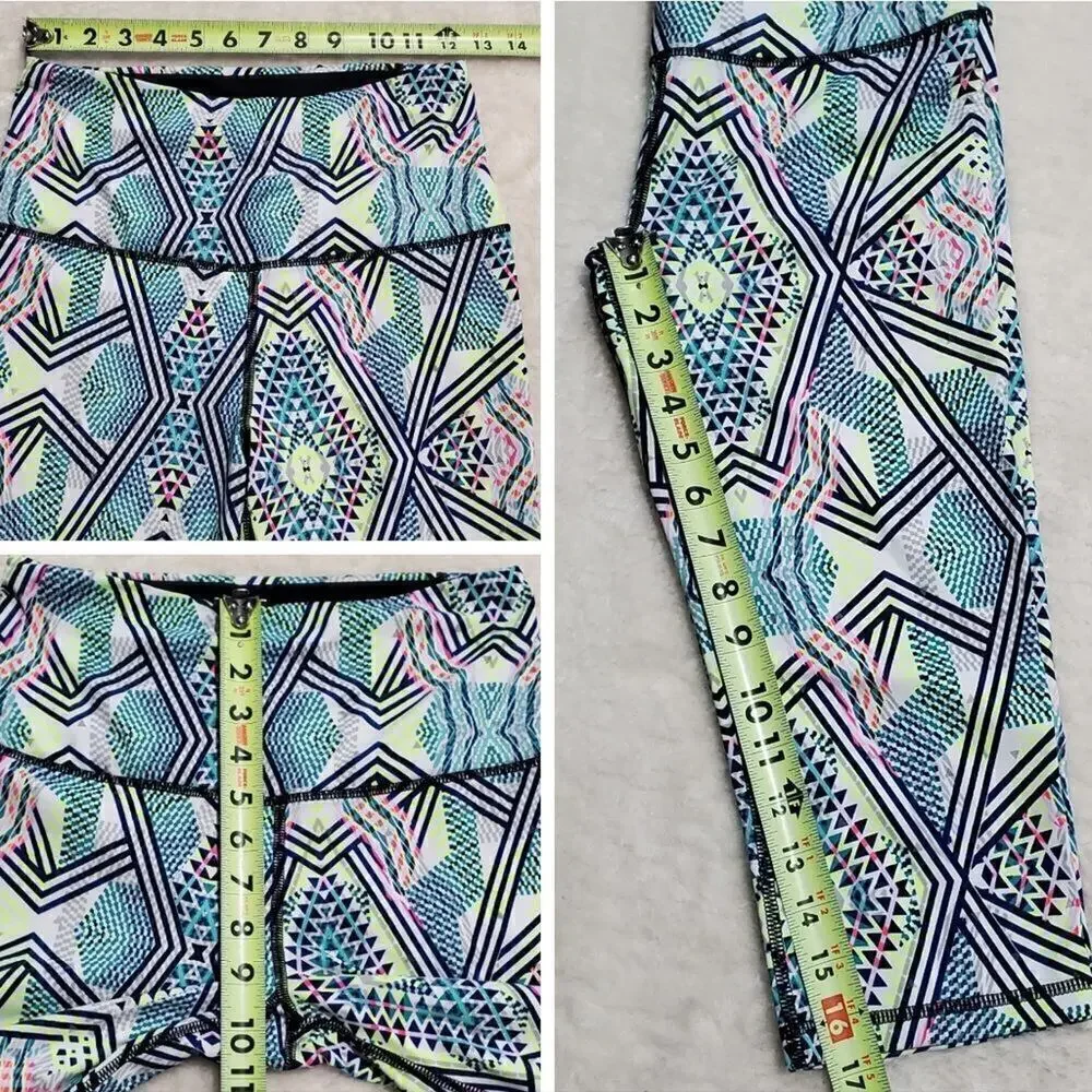 Victoria's Secret VSX Sport Knockout Colorful Geometric Print Leggings, Small